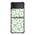 GREEN RETRO FLORAL PATTERN Samsung Galaxy Z Flip 3 Case Cover