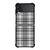 GREY CHECK FABRIC TEXTURES Samsung Galaxy Z Flip 3 Case Cover