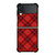 RED TARTAN CROSS PATTERN Samsung Galaxy Z Flip 3 Case Cover
