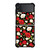 SEAMLESS RED WHITE ROSE PATTERN Samsung Galaxy Z Flip 3 Case Cover