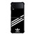 ADIDAS ORIGINALS STRIPES BLACK WHITE Samsung Galaxy Z Flip 4 Case Cover ADIDAS ORIGINALS STRIPES BLACK WHITE Samsung Galaxy Z Flip 4 Case Cover