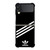 ADIDAS ORIGINALS STRIPES BLACK WHITE Samsung Galaxy Z Flip 3 Case Cover ADIDAS ORIGINALS STRIPES BLACK WHITE Samsung Galaxy Z Flip 3 Case Cover