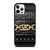 MICHAEL KORS MK LOGO BLACK LEATHER HAND BAG iPhone 12 Pro Case Cover