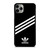 ADIDAS ORIGINALS STRIPES BLACK WHITE iPhone 11 Pro Max Case Cover