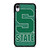 MICHIGAN STATE SPARTANS LOGO FOOTBALL EMBLEM iPhone XR Case Cover