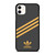 ADIDAS ORIGINALS STRIPES BLACK ORANGE iPhone 11 Case Cover