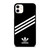 ADIDAS ORIGINALS STRIPES BLACK WHITE iPhone 11 Case Cover