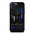 BLUE LINE POLICE WARRIOR SKULL iPhone 15 Pro Max Case Cover