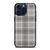 GREY TARTAN PLAID PATTERN iPhone 15 Pro Max Case Cover
