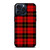 RED BLACK TARTAN PATTERN iPhone 15 Pro Max Case Cover