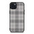 GREY TARTAN PLAID PATTERN iPhone 15 Plus Case Cover
