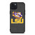 LSU TIGERS LEATHER LOGO iPhone 15 Plus Case Cover