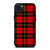 RED BLACK TARTAN PATTERN iPhone 15 Plus Case Cover