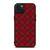 RED TARTAN CROSS PLAID iPhone 15 Plus Case Cover