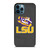 LSU TIGERS LEATHER LOGO iPhone 12 Pro Max Case Cover