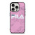 FILA SPORT PINK MARBLE LOGO iPhone 15 Pro Case Cover