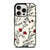 HAND DRAWING RED FLOWER PATTERN iPhone 15 Pro Case Cover