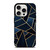 NAVY STONE CERAMIC ABSTRACT iPhone 15 Pro Case Cover