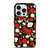 SEAMLESS RED WHITE ROSE PATTERN iPhone 15 Pro Case Cover