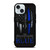 BLUE LINE POLICE WARRIOR SKULL iPhone 15 Case Cover
