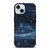 NAVY BLUE STAR FABRIC TEXTURE iPhone 15 Case Cover