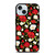 SEAMLESS RED WHITE ROSE PATTERN iPhone 15 Case Cover
