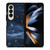 NAVY BLUE STAR FABRIC TEXTURE Samsung Galaxy Z Fold 4 Case Cover