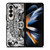 OUIJA BOARD BLACK AND WHITE Samsung Galaxy Z Fold 4 Case Cover