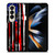 USA FLAG AMERICAN BASEBALL BLACK WHITE Samsung Galaxy Z Fold 4 Case Cover USA FLAG AMERICAN BASEBALL BLACK WHITE Samsung Galaxy Z Fold 4 Case Cover