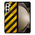 BLACK YELLOW POLICE LINE STRIPE Samsung Galaxy Z Fold 5 Case Cover