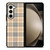 CREAM TARTAN PATTERN Samsung Galaxy Z Fold 5 Case Cover