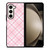 LIGHT PINK PLAID PATTERN Samsung Galaxy Z Fold 5 Case Cover