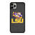 LSU TIGERS LEATHER LOGO iPhone 11 Pro Max Case Cover