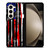 USA FLAG AMERICAN BASEBALL BLACK WHITE Samsung Galaxy Z Fold 5 Case Cover