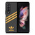 ADIDAS ORIGINALS STRIPES BLACK ORANGE Samsung Galaxy Z Fold 3 Case Cover