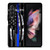 BLUE LINE POLICE WARRIOR Samsung Galaxy Z Fold 3 Case Cover