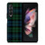 GREEN BLUE TARTAN PATTERN Samsung Galaxy Z Fold 3 Case Cover