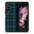 GREEN BLUE TARTAN PLAID PATTERN Samsung Galaxy Z Fold 3 Case Cover GREEN BLUE TARTAN PLAID PATTERN Samsung Galaxy Z Fold 3 Case Cover