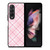 LIGHT PINK PLAID PATTERN Samsung Galaxy Z Fold 3 Case Cover