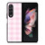 PINK PLAID PATTERN Samsung Galaxy Z Fold 3 Case Cover