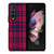 RED BLUE TARTAN PLAID PATTERN Samsung Galaxy Z Fold 3 Case Cover