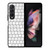 WHITE KEYBOARD PATTERN Samsung Galaxy Z Fold 3 Case Cover
