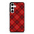 RED TARTAN CROSS PATTERN Samsung Galaxy S24 Case Cover