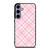LIGHT PINK PLAID PATTERN Samsung Galaxy S24 Plus Case Cover