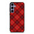 RED TARTAN CROSS PATTERN Samsung Galaxy S24 Plus Case Cover