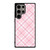LIGHT PINK PLAID PATTERN Samsung Galaxy S24 Ultra Case Cover