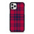 RED BLUE TARTAN PLAID PATTERN iPhone 11 Pro Case Cover