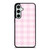 PINK PLAID PATTERN Samsung Galaxy S23 FE Case Cover