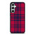 RED BLUE TARTAN PLAID PATTERN Samsung Galaxy S23 FE Case Cover
