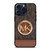 MICHAEL KORS LOGO MK WALLET BROWN iPhone 15 Pro Max Case Cover